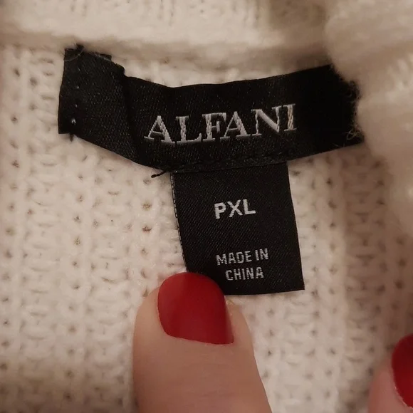 NWT Alfani white or winter white sweater.  pxl - Picture 3 of 7